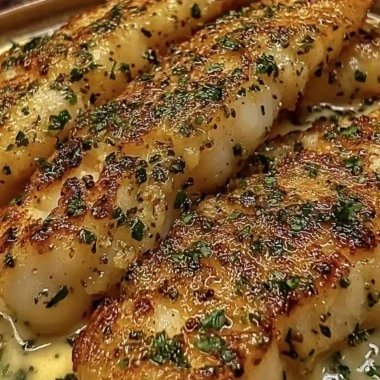 Garlic Herb Cod Strips with Creamy Lemon