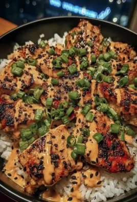 Garlic Soy Chicken Rice Bowls with Chili Sesame Sauce