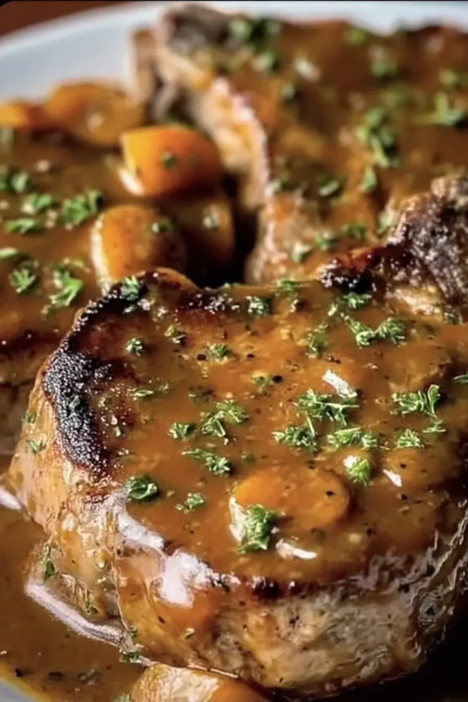 Slow Cooker Smothered Pork Chops