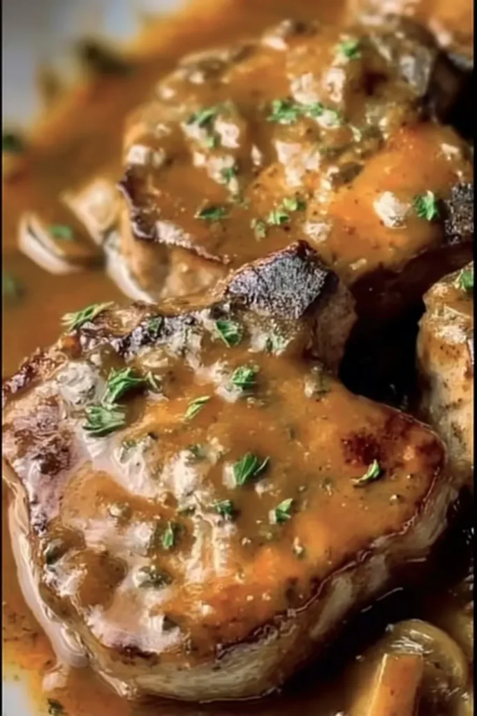 Slow Cooker Smothered Pork Chops