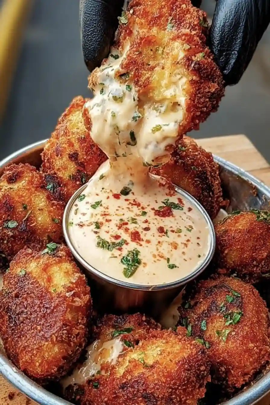 Cheesy Jalapeño Ranch Chicken Poppers with a Creamy Dip