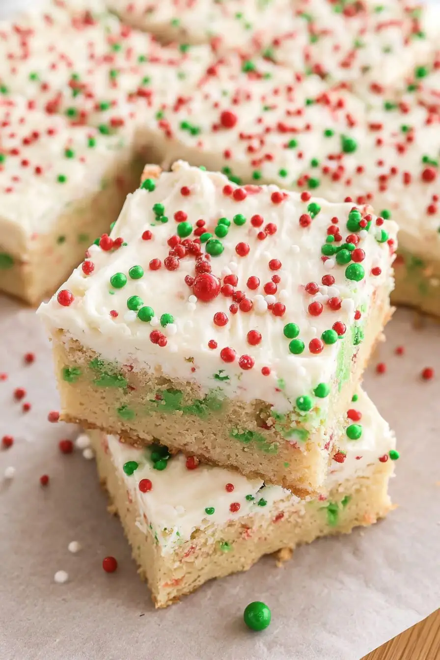 Christmas Sugar Cookie Bars
