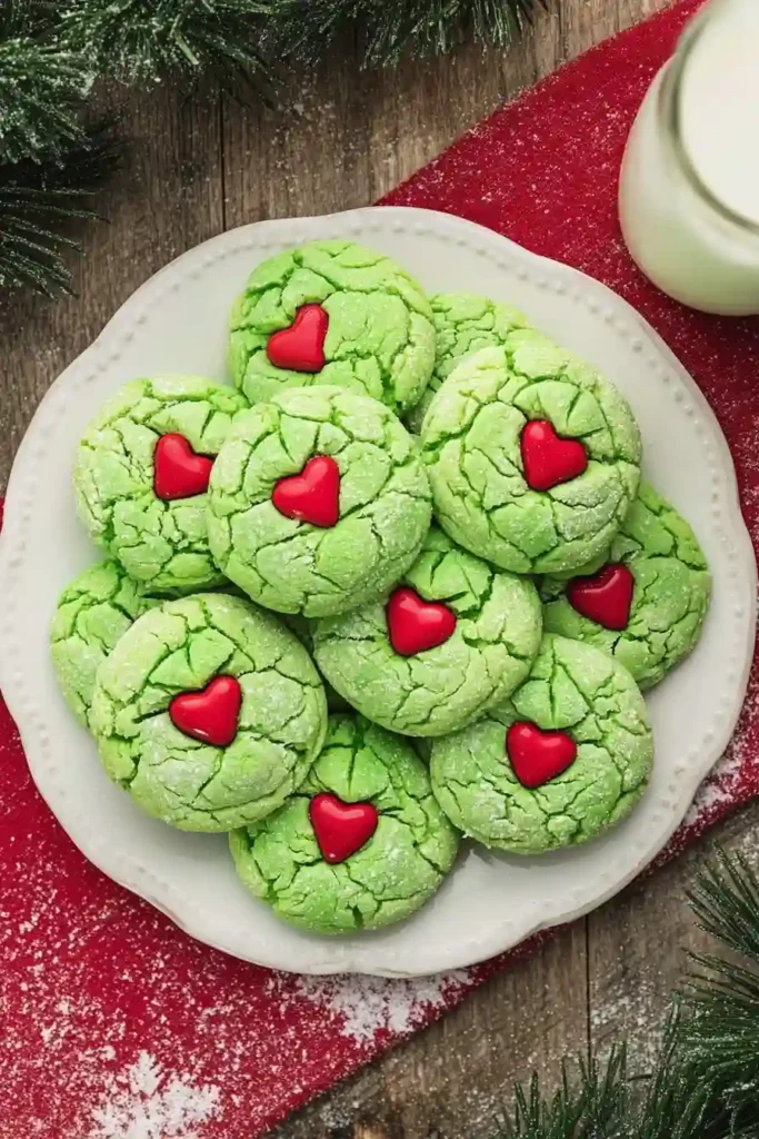 Grinch Cake Mix Cookies