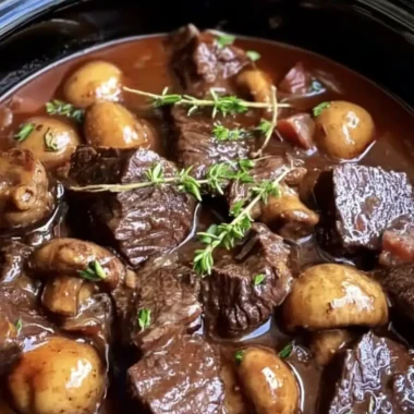 Slow Cooker Beef Bourguignon