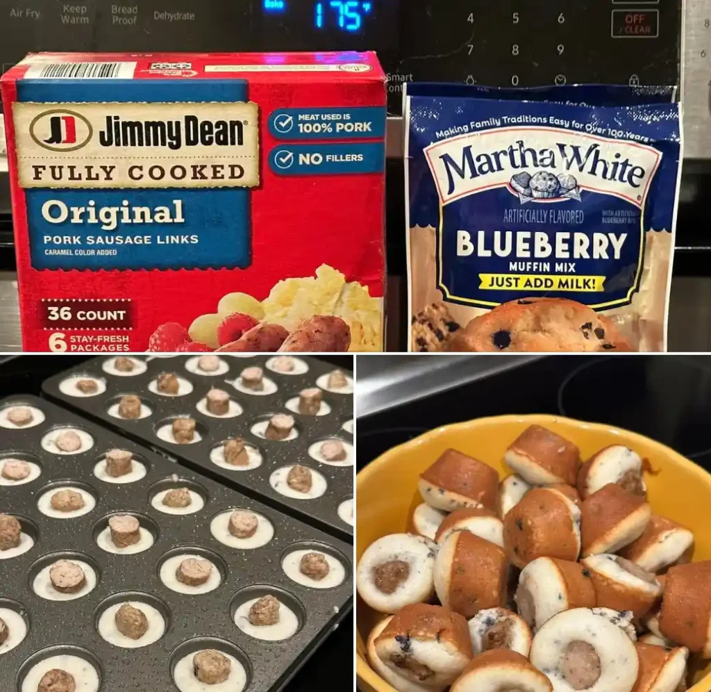 Blueberry Sausage Mini Muffins