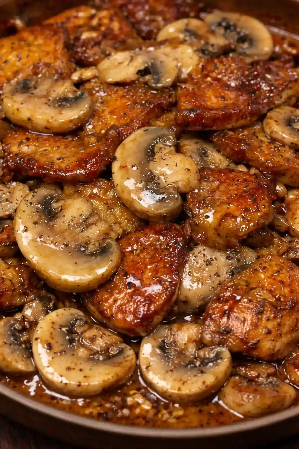 Black Pepper Chicken with Mushrooms - aryarecipes.com