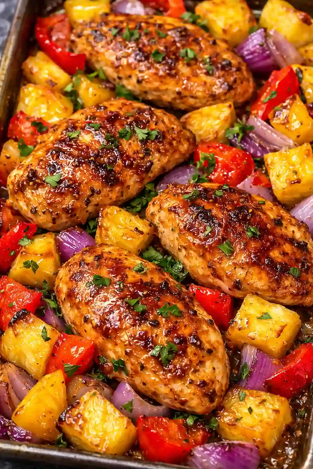 Hawaiian Chicken Sheet Pan