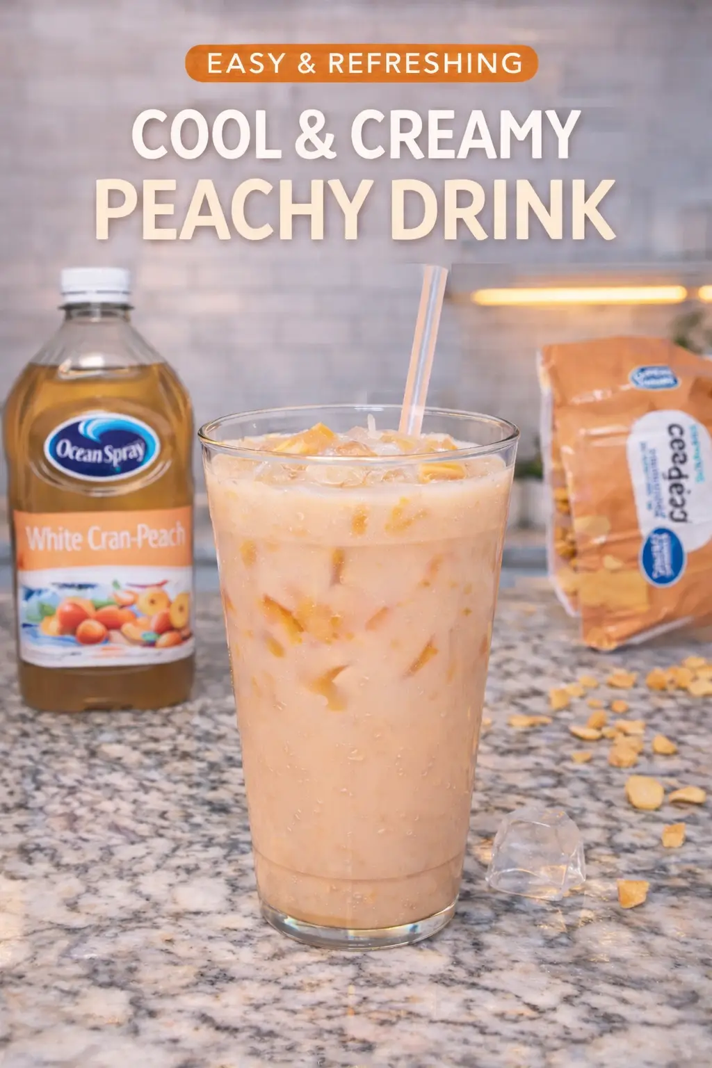 Iced Peach Coconut Refresher