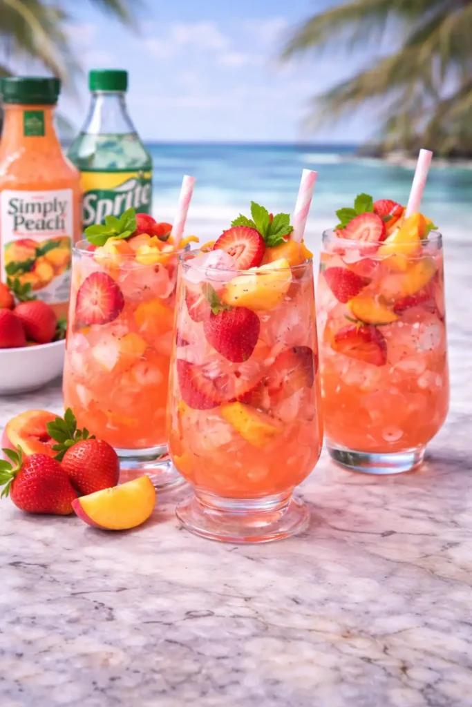 Strawberry Peach Sprite Refresher