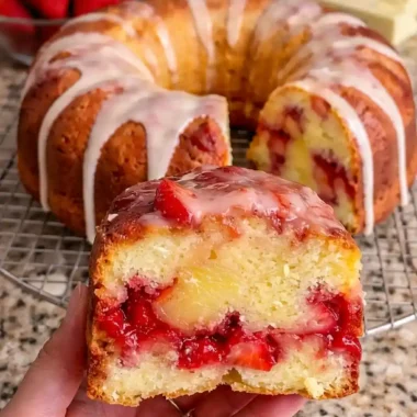 Strawberry Pineapple Pound Cake