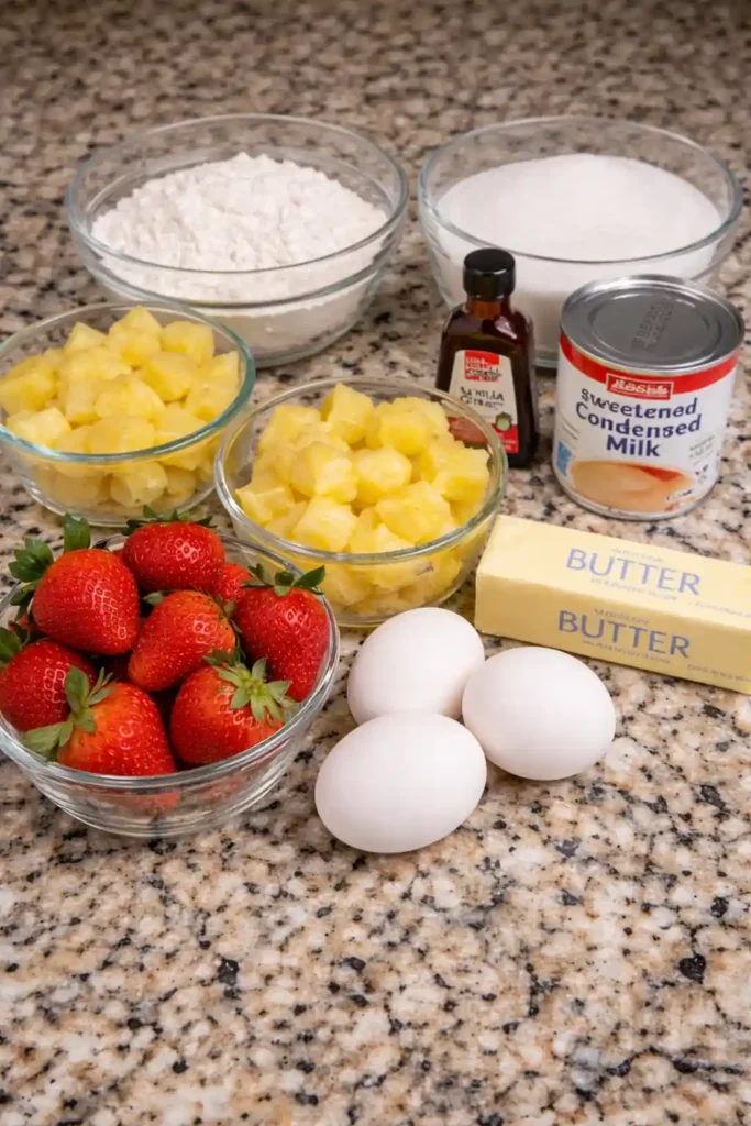 Strawberry Pineapple Pound Cake