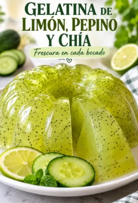 GELATINA DE LIMÓN, PEPINO Y CHÍA