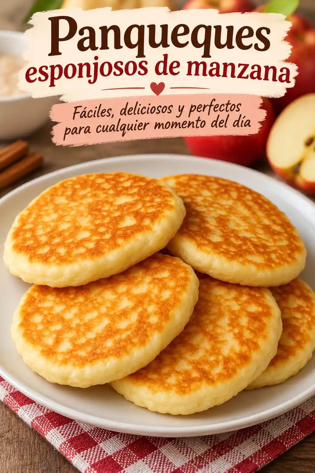 Panqueques esponjosos de manzana