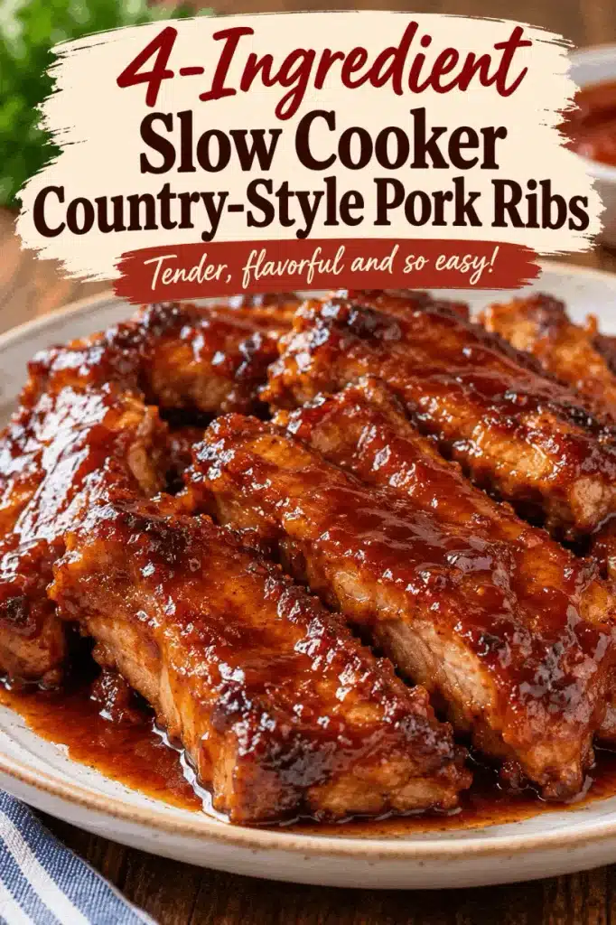 Pork Rib Cooking Methods 4-Ingredient Slow Cooker Country-Style Pork Ribs - aryarecipes.com